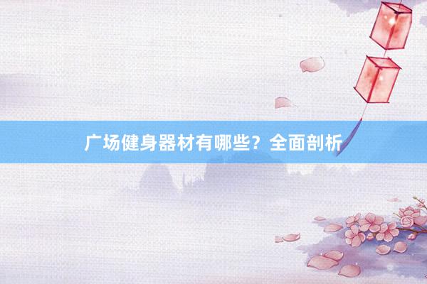 广场健身器材有哪些？全面剖析